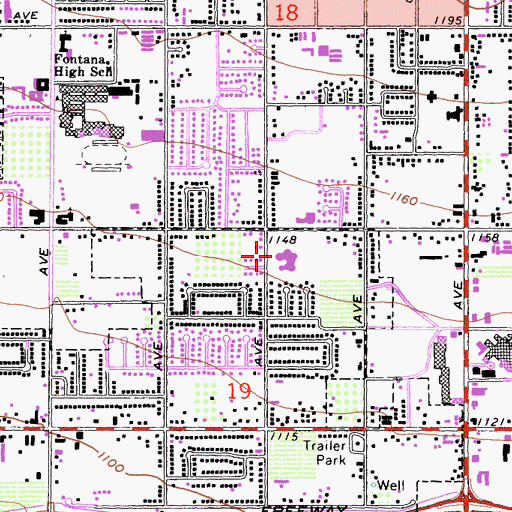 Topographic Map of Cypress Elementary School, CA