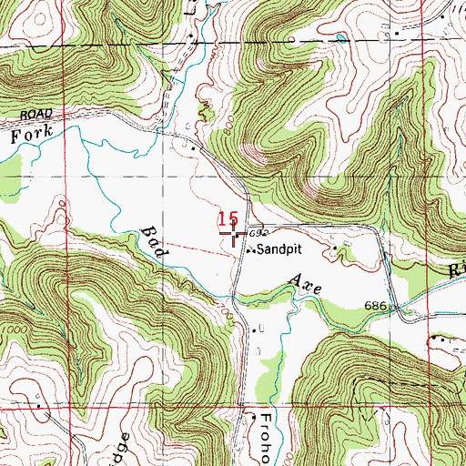 Topographic Map of Collence School (historical), WI