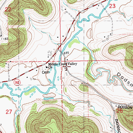Topographic Map of Linrud School (historical), WI