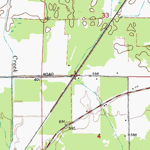 Topographic Map of Brookside Station (historical), WI
