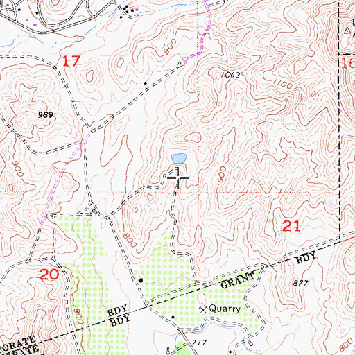 Topographic Map of Rock Vista Park, CA