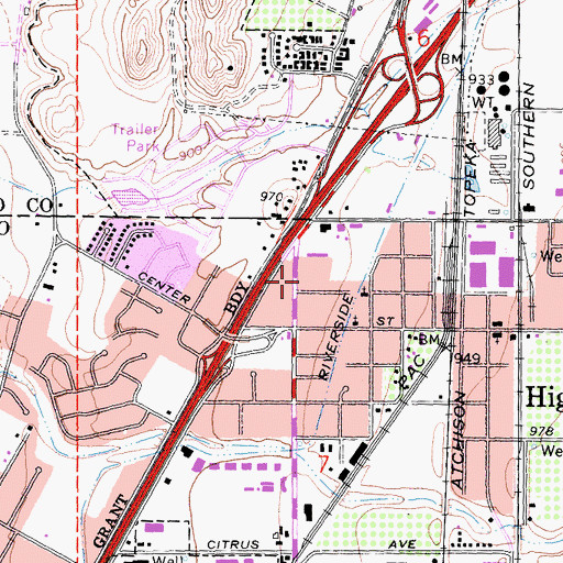 Topographic Map of Unity Church, CA