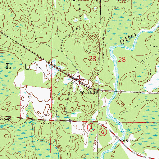 Topographic Map of Spur Number 250 (historical), WI
