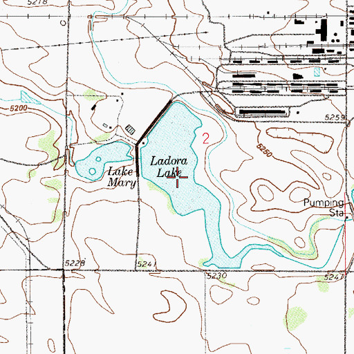 Topographic Map of Landora Lake, CO