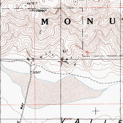 Topographic Map of Gold Coin Mine, CA