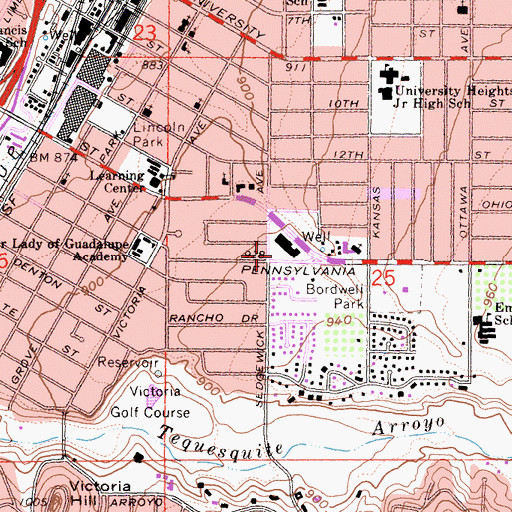 Topographic Map of Good News Missionary Baptist Church, CA
