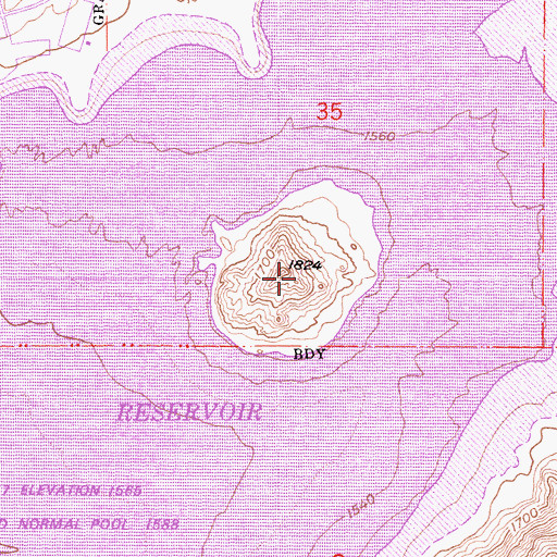 Topographic Map of Alessandro Island, CA
