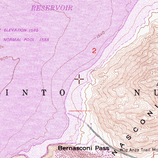 Topographic Map of Bernasconi Bay, CA