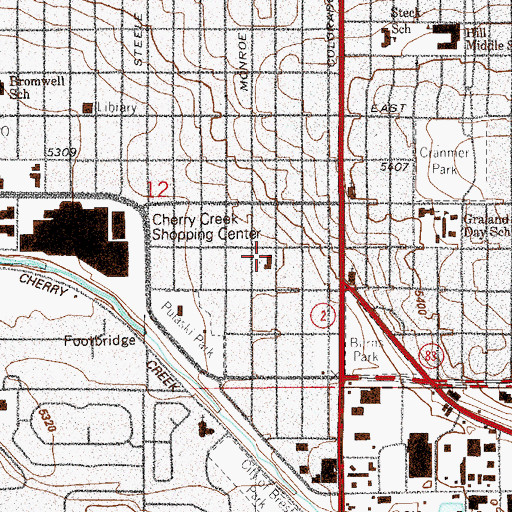 Topographic Map of Ellsworth Elementary School (historical), CO