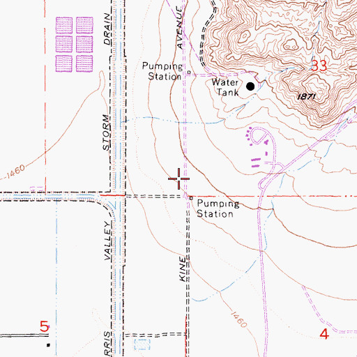 Topographic Map of Rancho Verde High School, CA