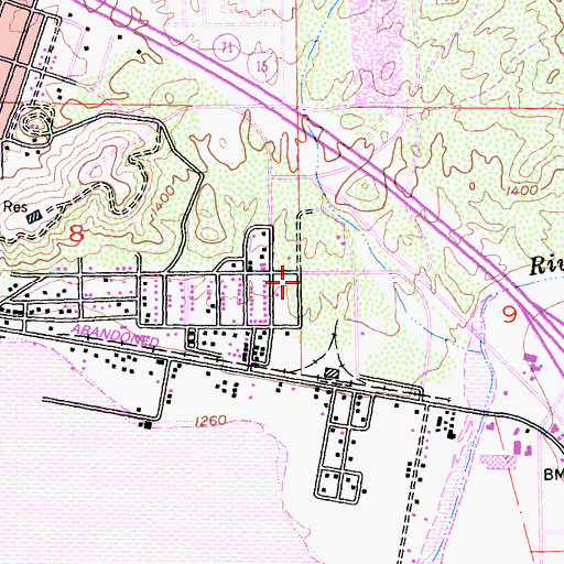 Topographic Map of Railroad Canyon Elementary School, CA