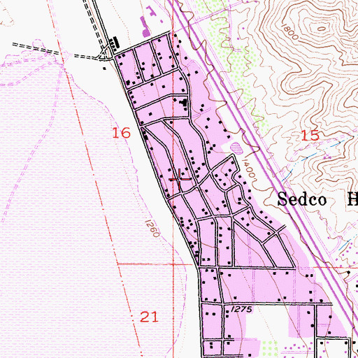 Topographic Map of Evangelical Seventh Day Baptist Church, CA