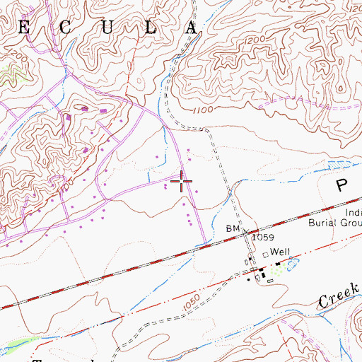 Topographic Map of Paloma del Sol Park, CA