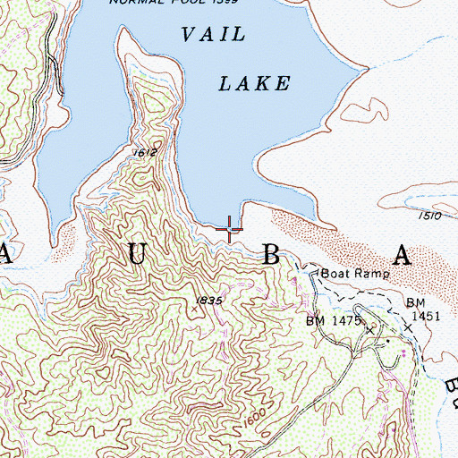 Topographic Map of Rancho California Lake Club, CA