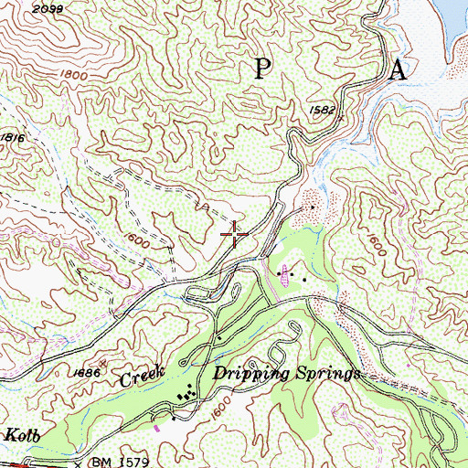 Topographic Map of Rincon Mesa Campground, CA