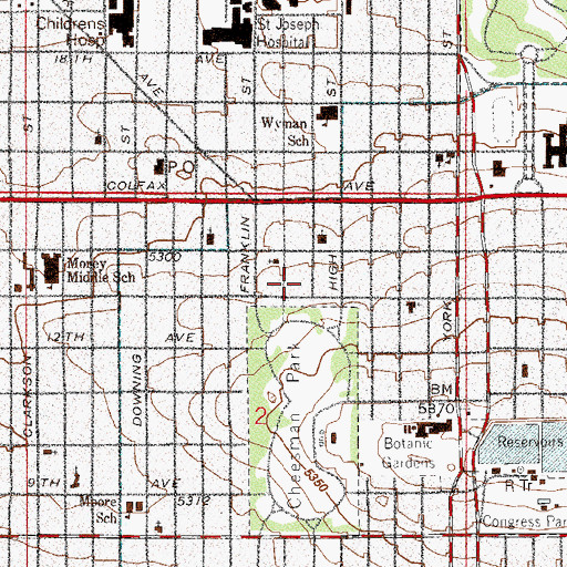 Topographic Map of Laredo School (historical), CO