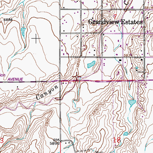 Topographic Map of Badger Gulch, CO