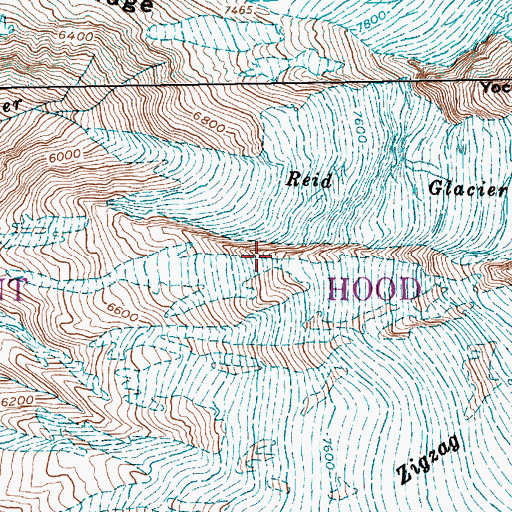 Topographic Map of Camp Blossom, OR