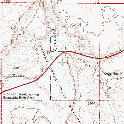 Topographic Map of Camp Henderson (historical), OR