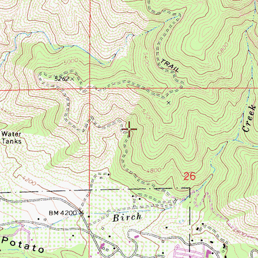 Topographic Map of San Bernardino National Forest, CA