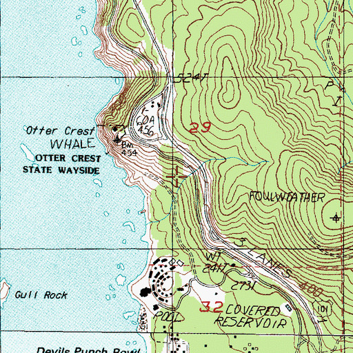 Topographic Map of Ben Jones Bridge, OR
