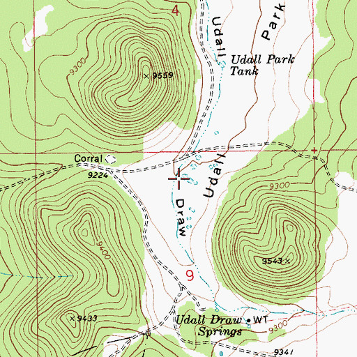 Topographic Map of Udall Park Tanks, AZ