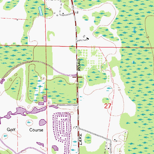 Topographic Map of East Lake, FL
