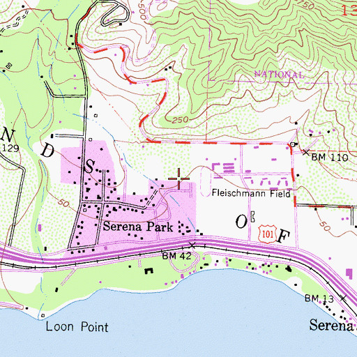 Topographic Map of Toro Canyon, CA
