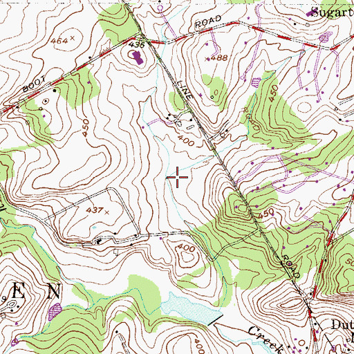 Topographic Map of Benoni Run, PA