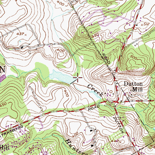 Topographic Map of Shugart Run, PA