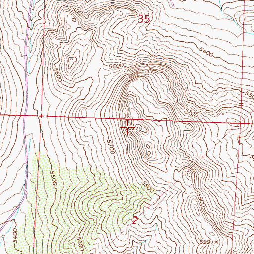 Topographic Map of Coyote Ridge, NV