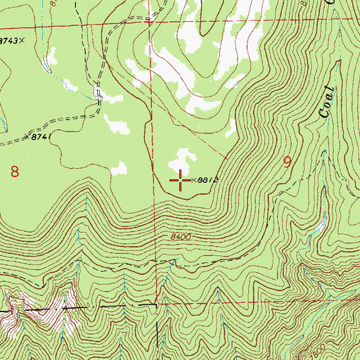 Topographic Map of Campbell Point, CO