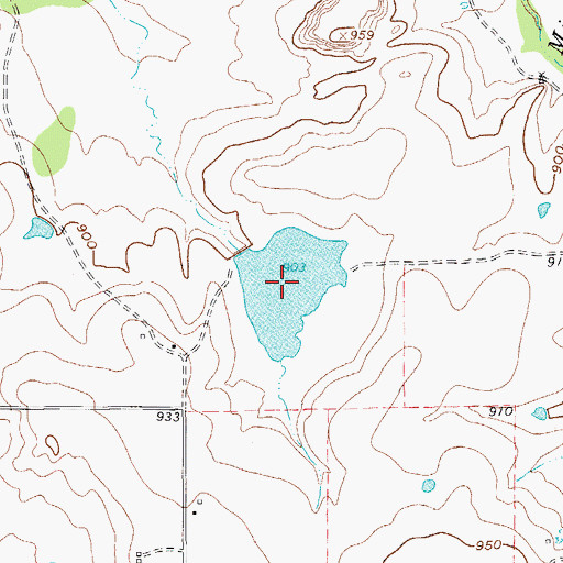 Topographic Map of C E Campbell Lake, TX