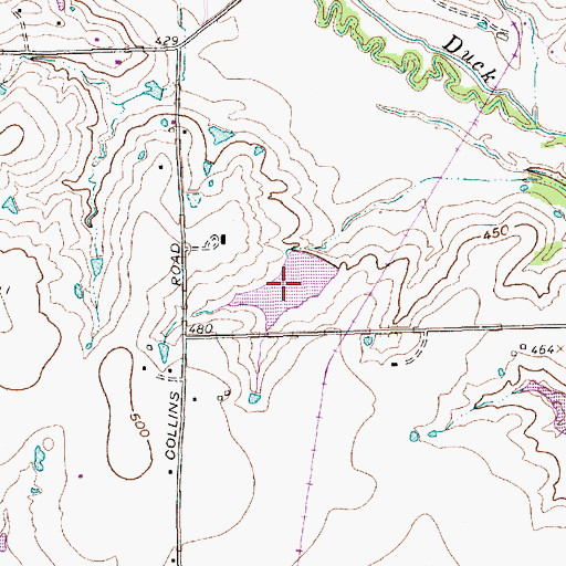 Topographic Map of Sampeck Lake, TX
