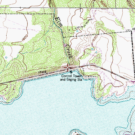 Topographic Map of Fort Phantom Hill Lake, TX