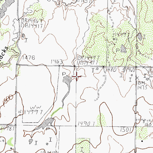 Topographic Map of Walter Stapp Lake Dam, TX