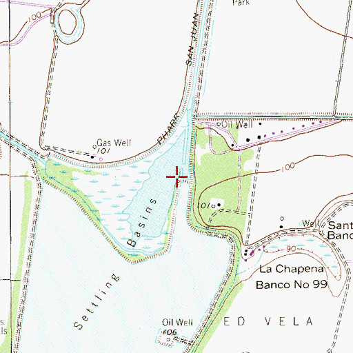 Topographic Map of Carlson Lake Levee, TX