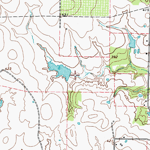Topographic Map of John B Stephens Junior Lake Dam, TX