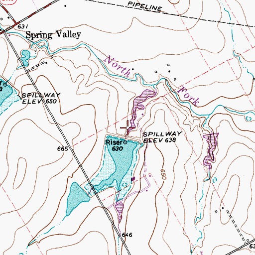 Topographic Map of Soil Conservation Service Site 11b Dam, TX