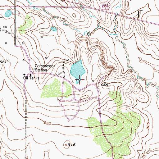 Topographic Map of McGregor Ranch Lake Number 2 Dam, TX