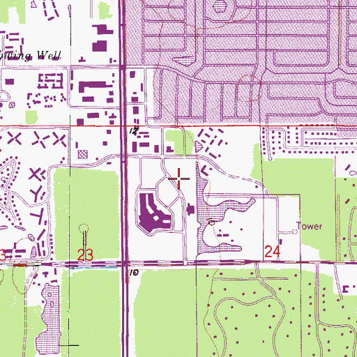 Topographic Map of Villas, FL