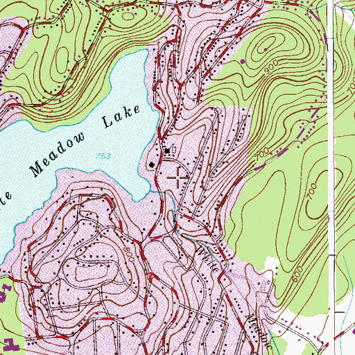 Topographic Map of White Meadow Lake, NJ