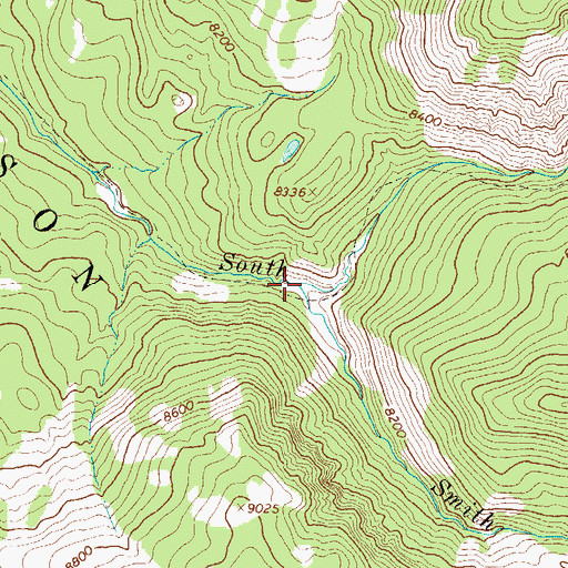 Topographic Map of Sink Creek, CO