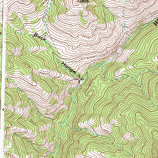 Topographic Map of Buck Hollow, CO