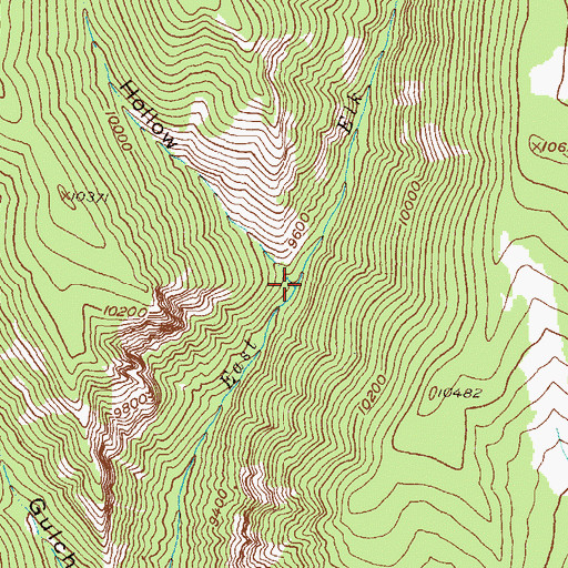 Topographic Map of Deep Hollow, CO