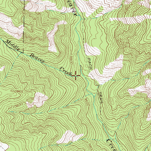 Topographic Map of Middle Beaver Creek, CO