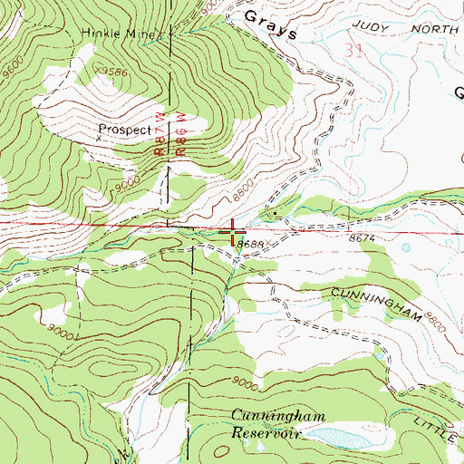 Topographic Map of Little Mill Creek, CO