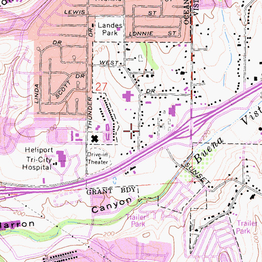 Topographic Map of North San Diego Buddhist Church, CA