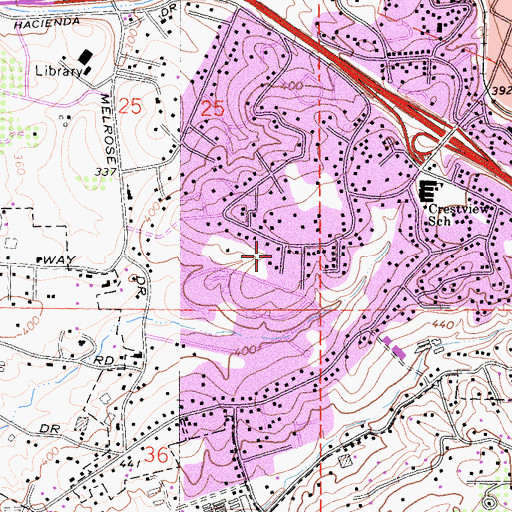 Topographic Map of Unity Way Church, CA