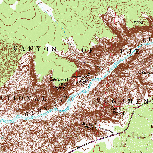 Topographic Map of Painted Wall, CO